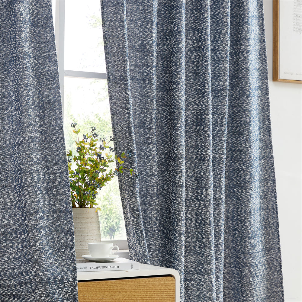 Easton Jacquard Semi Sheer Curtain Panels