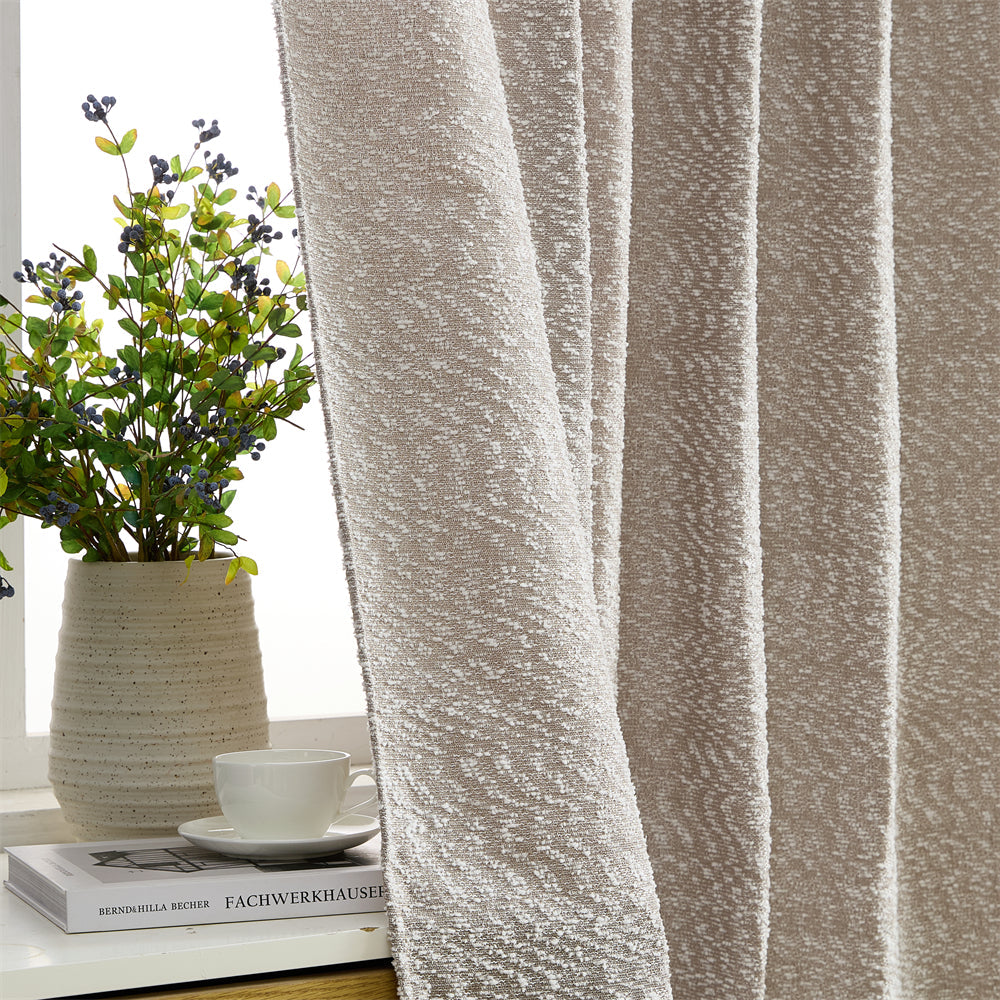 Easton Jacquard Semi Sheer Curtain Panels