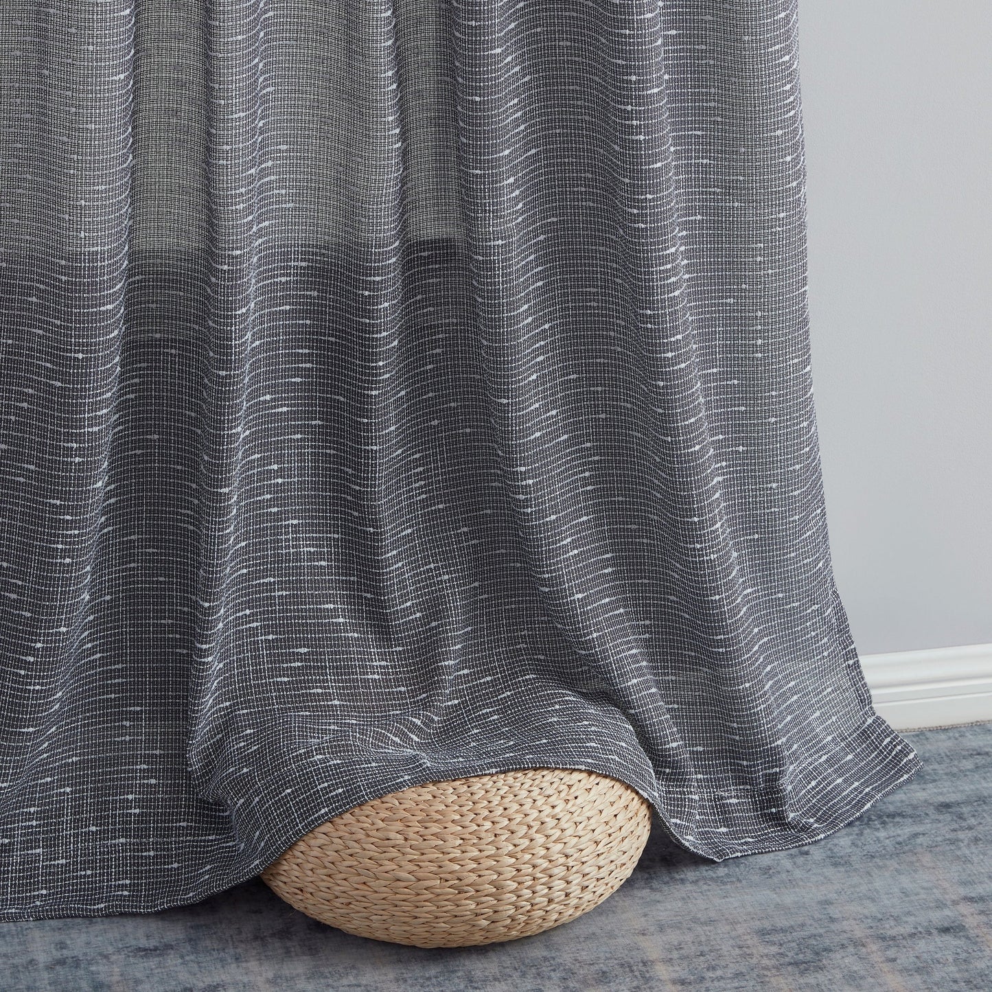 Emily Faux Linen Rod Pocket Back Tab Curtains