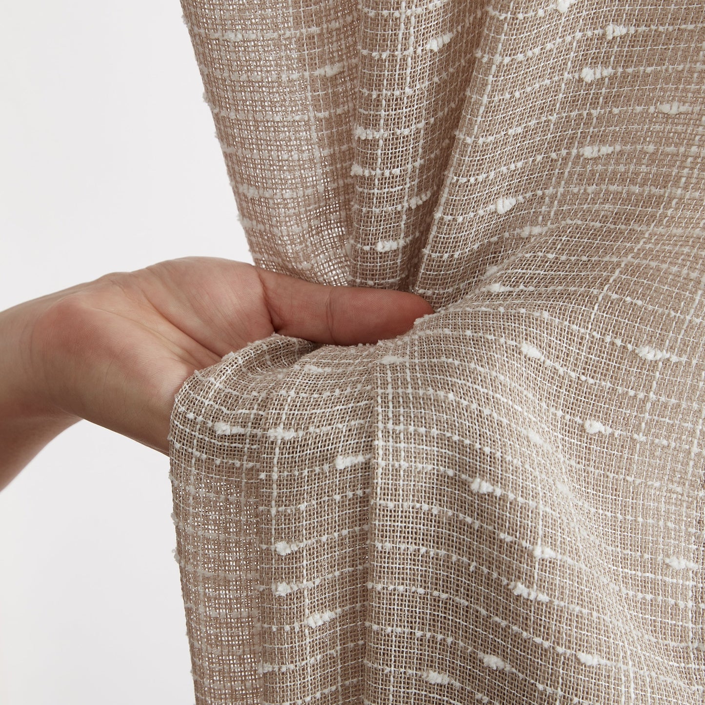 Emily Faux Linen Grommet Curtains