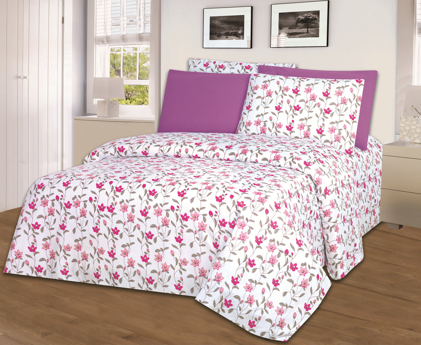 Juego de sábanas estampadas Hotel Dreams de la serie 1800 – Sábanas de lujo extrasuaves (4-6 piezas)