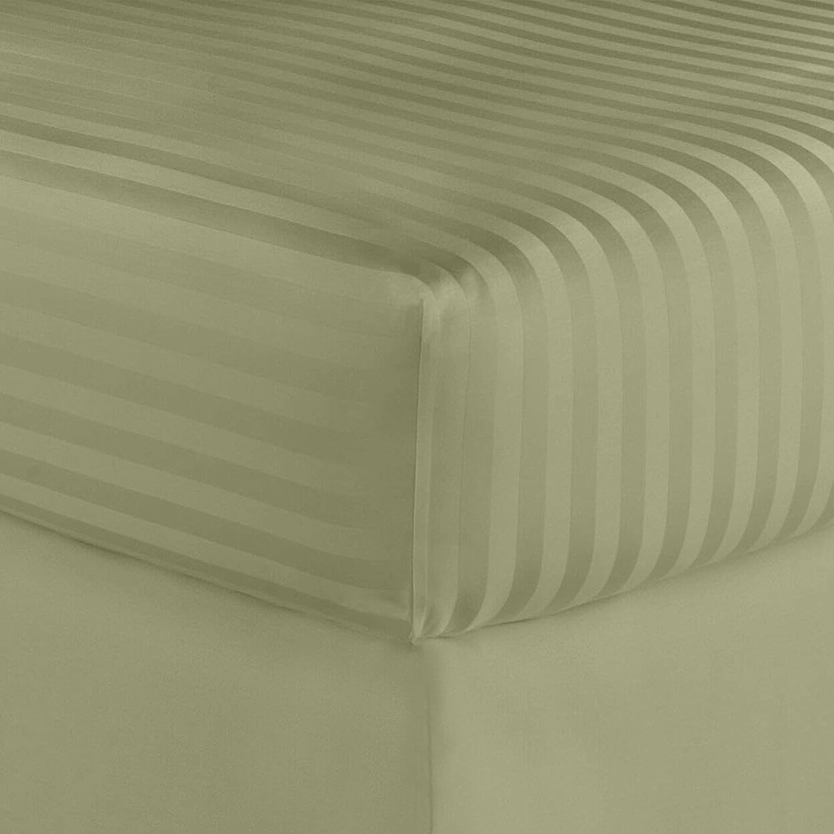 Juego de sábanas a rayas de algodón egipcio de 600 hilos, Hotel London – Suave juego de cama clásico
