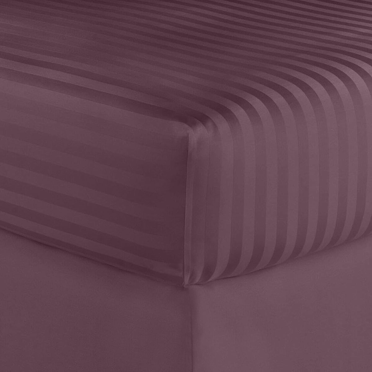 Juego de sábanas a rayas de algodón egipcio de 600 hilos, Hotel London – Suave juego de cama clásico
