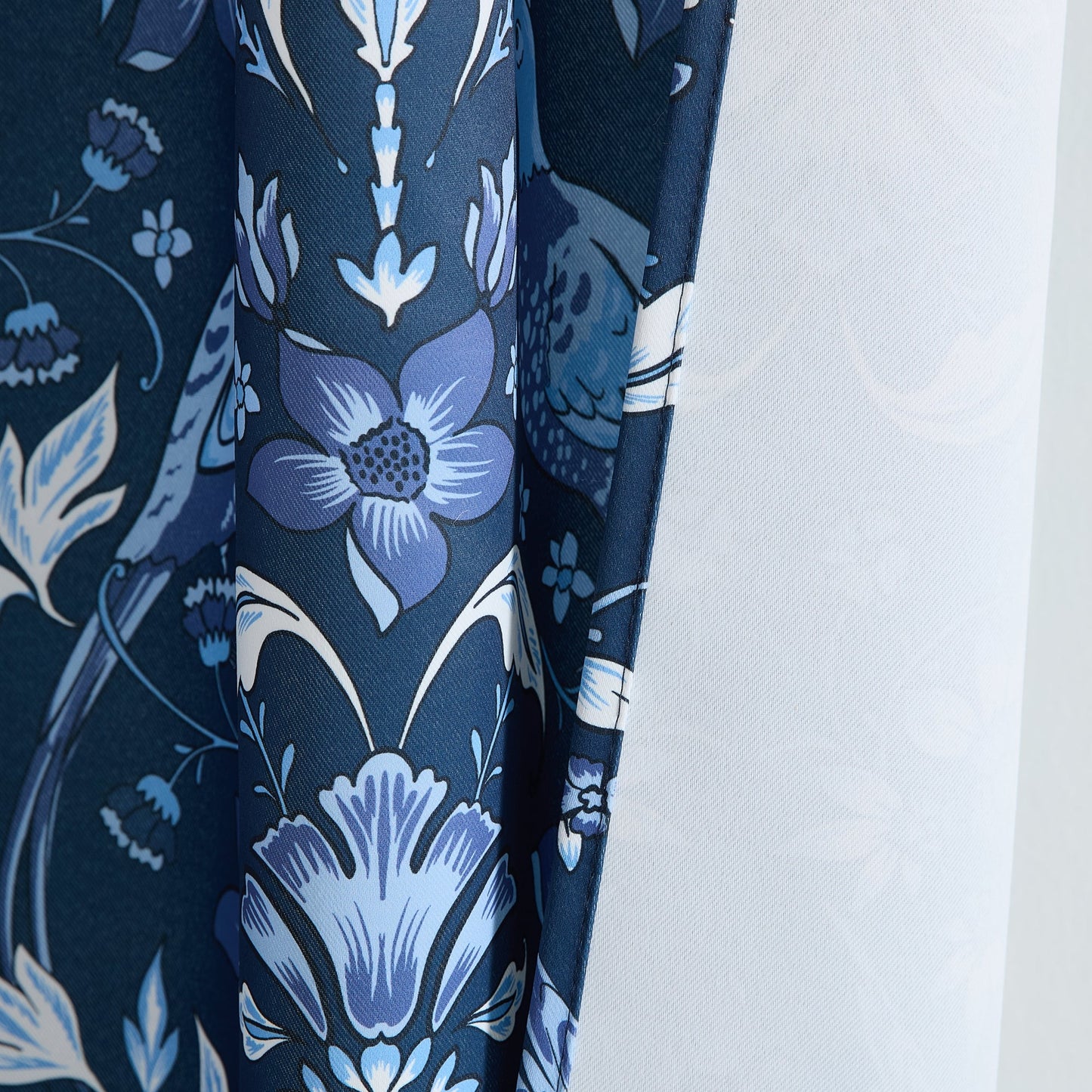 Florence Floral & Birds Room Darkening Curtains - Set of 2