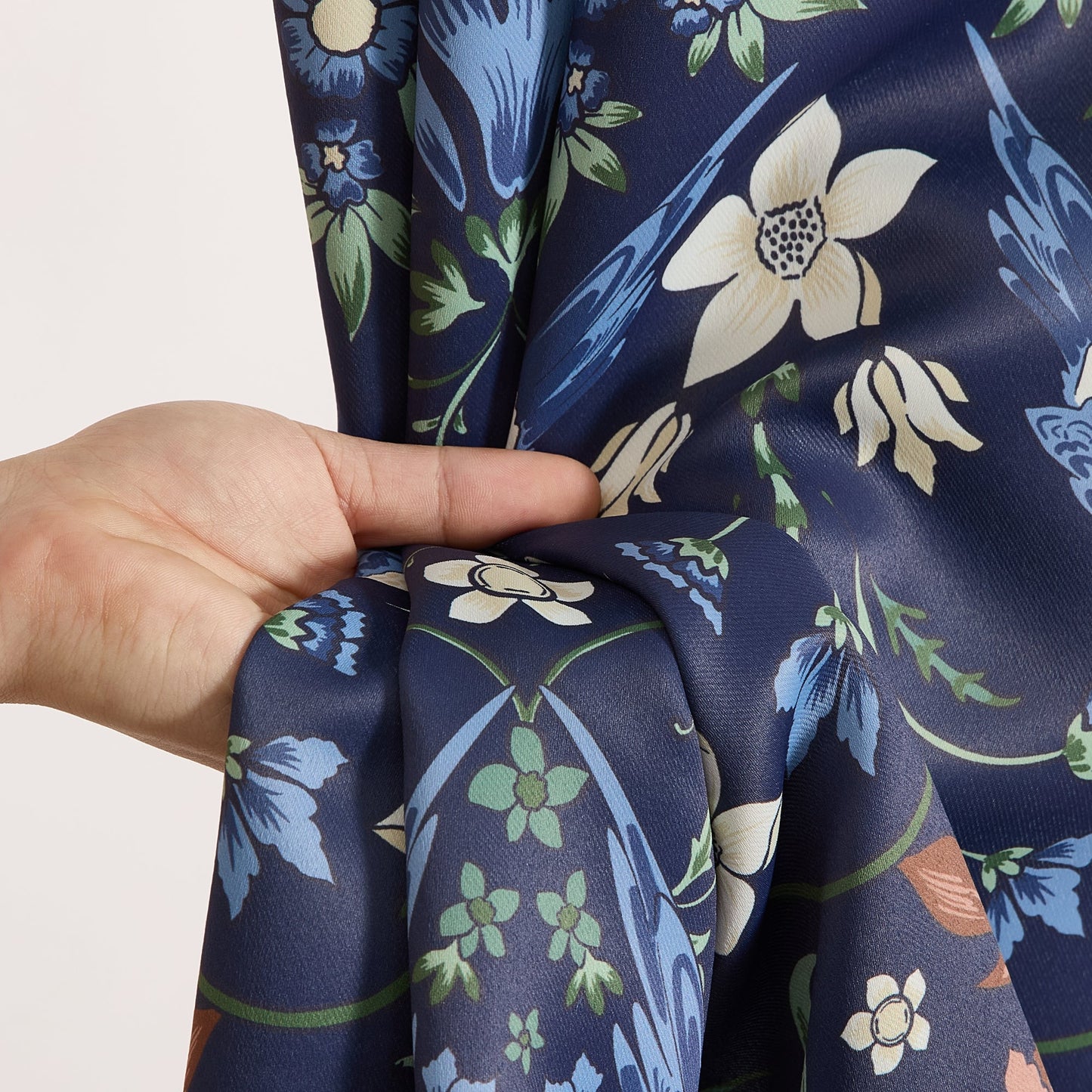 Florence Floral & Birds Room Darkening Curtains - Set of 2