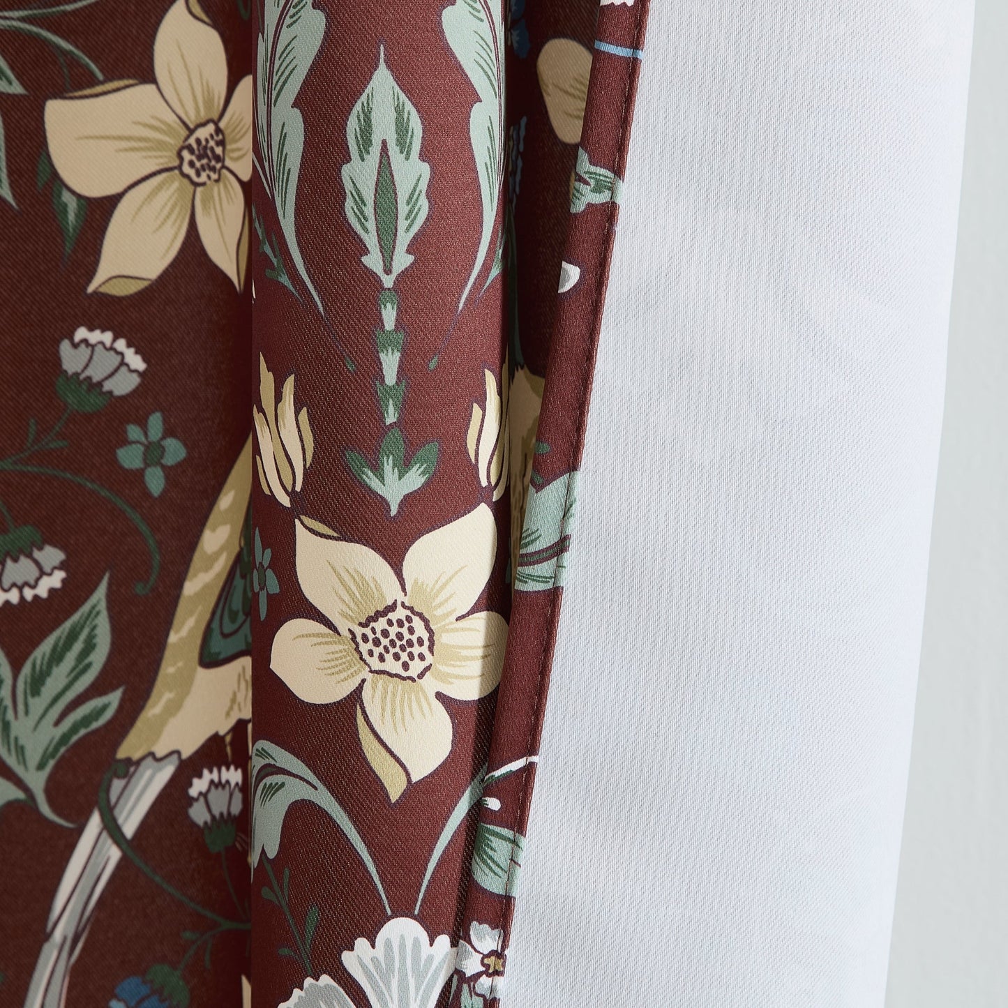 Florence Floral & Birds Room Darkening Curtains - Set of 2