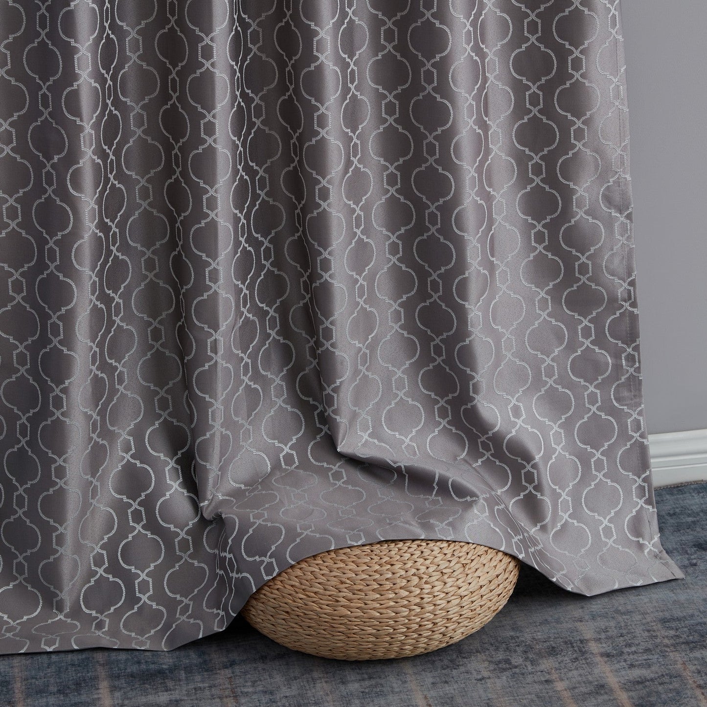 Franklin Moroccan Trellis 100% Blackout Back Tab Curtain Panels