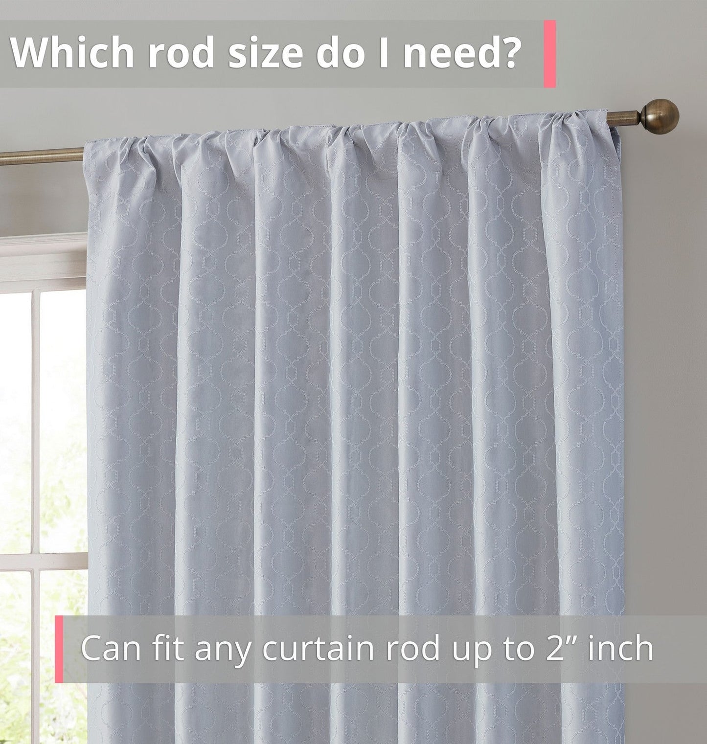 Franklin Moroccan Trellis 100% Blackout Back Tab Curtain Panels