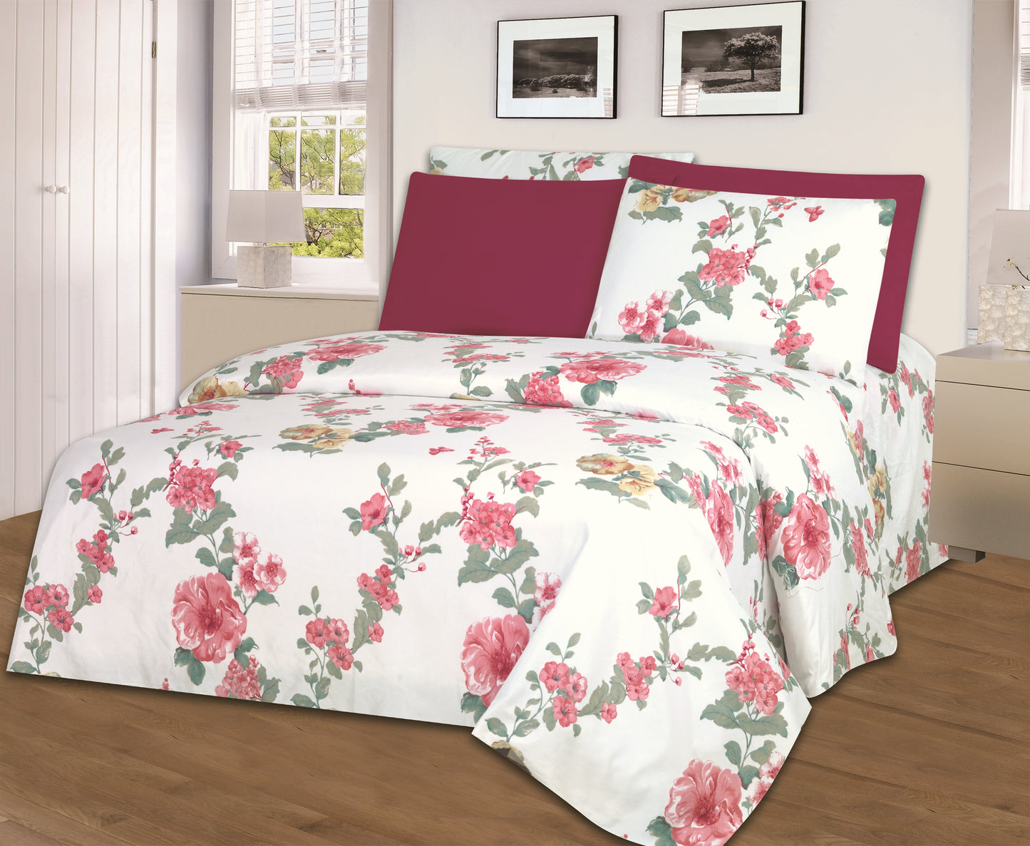 Juego de sábanas estampadas Hotel Dreams de la serie 1800 – Sábanas de lujo extrasuaves (4-6 piezas)
