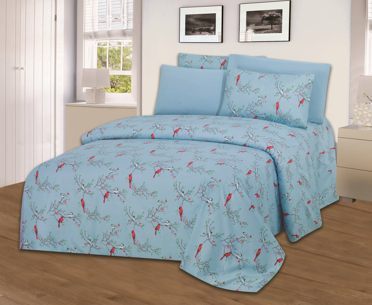 Juego de sábanas estampadas Hotel Dreams de la serie 1800 – Sábanas de lujo extrasuaves (4-6 piezas)