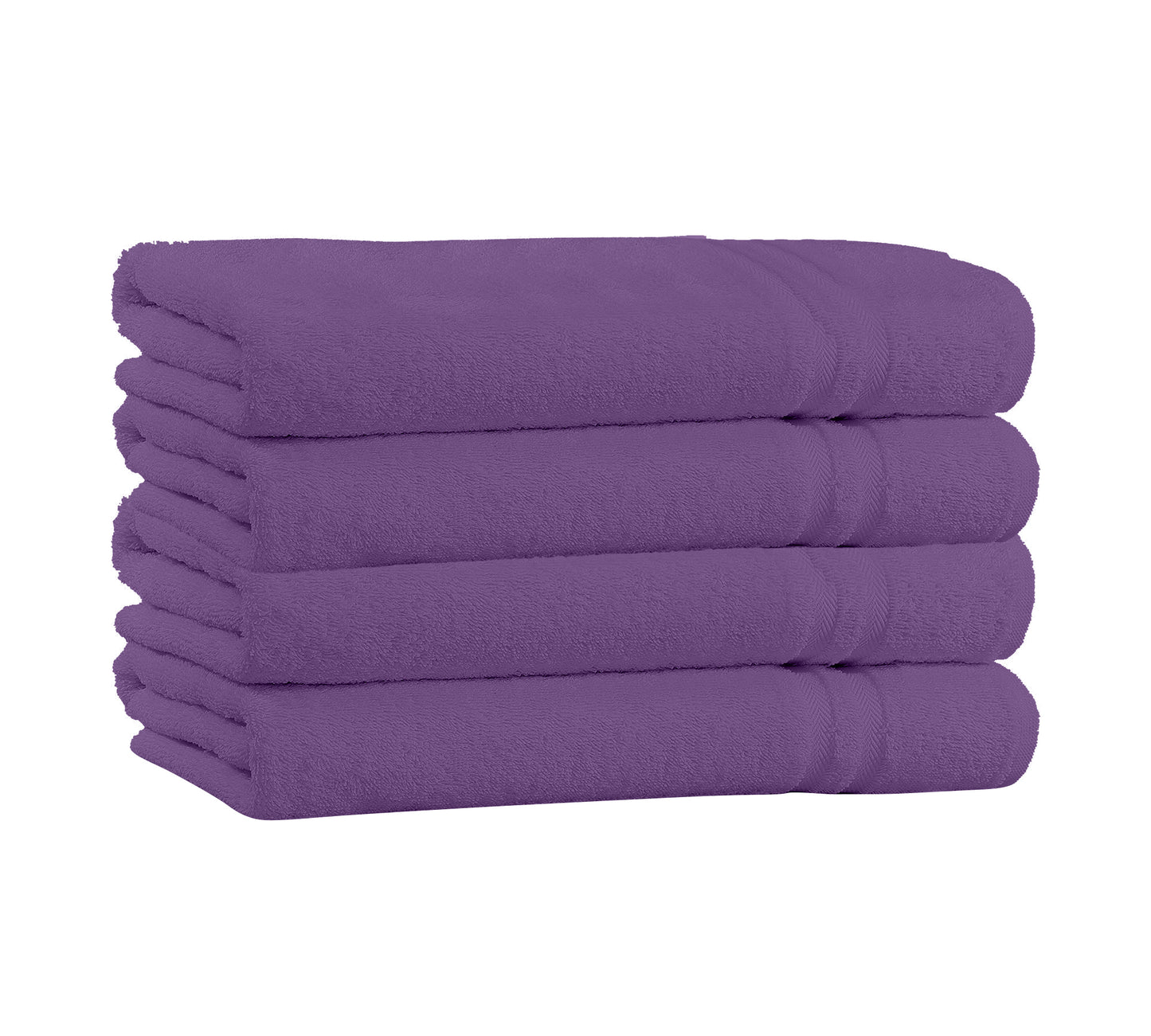4-Pack Cotton Bath Towels – Extra Plush Soft Absorbent Towels (27x54)