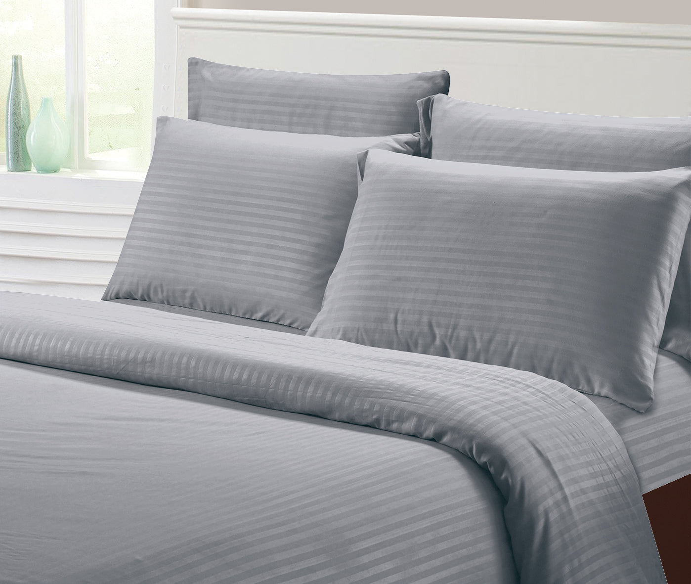 Hotel Collection 1800 Super Soft & Wrinkle Free Luxurious Stripe (4-6) Piece Sheet Set