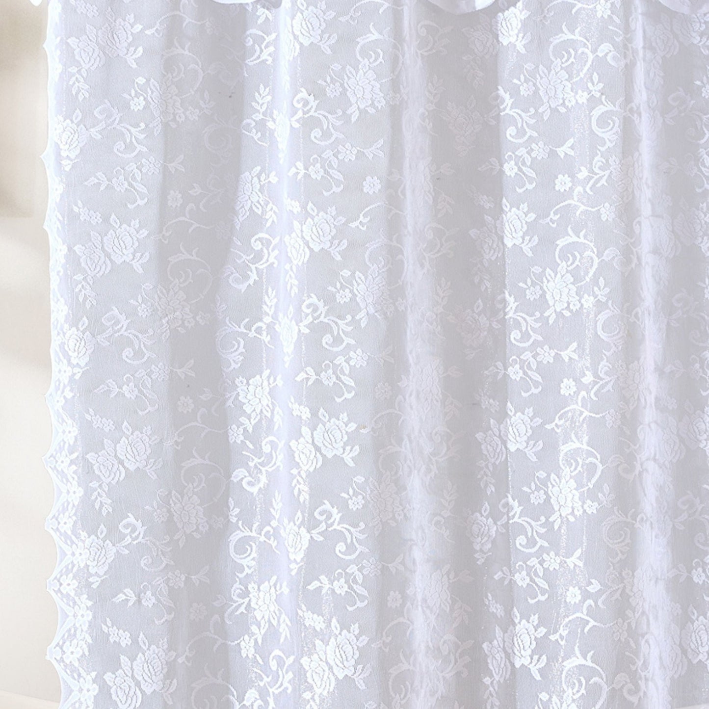 Harper Lace Floral Shower Curtain