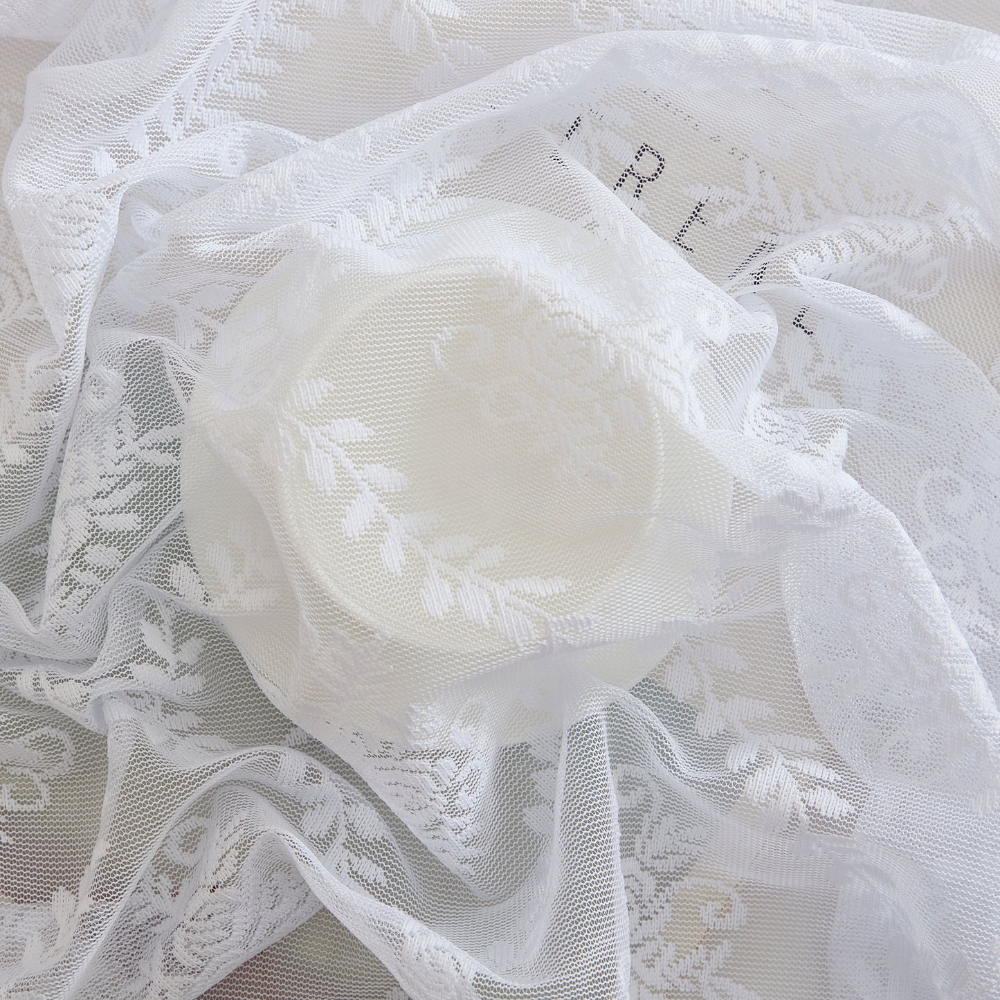 Isabella Floral Lace Fabric Round Tablecloth