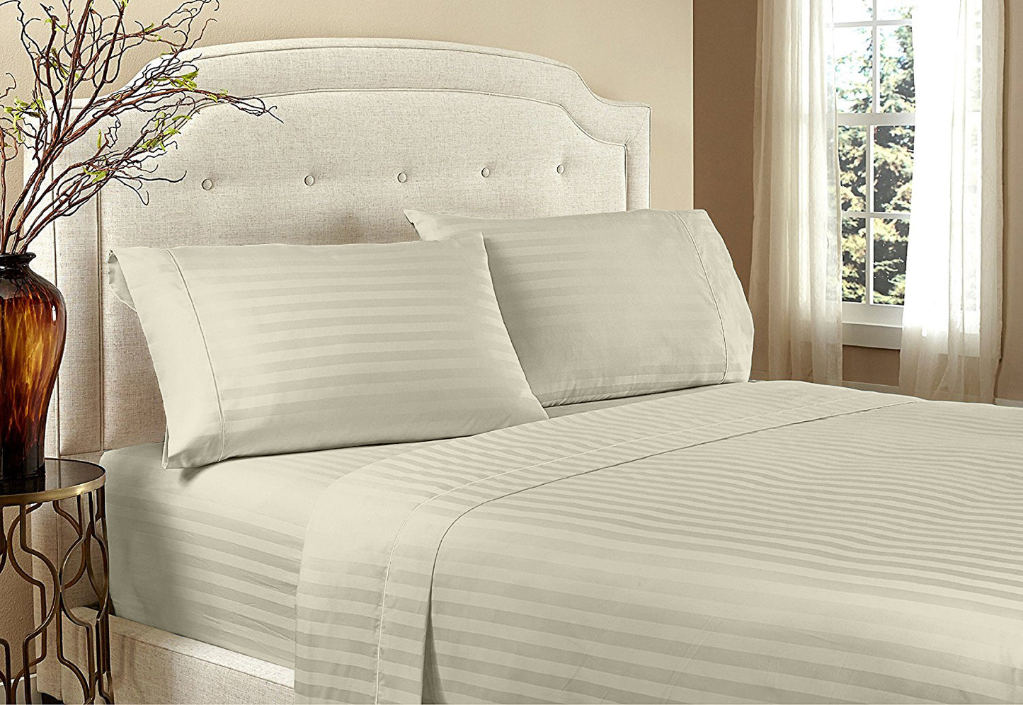 Home Design 1800 Series Luxurious Hotel Stripe Sheet Sets