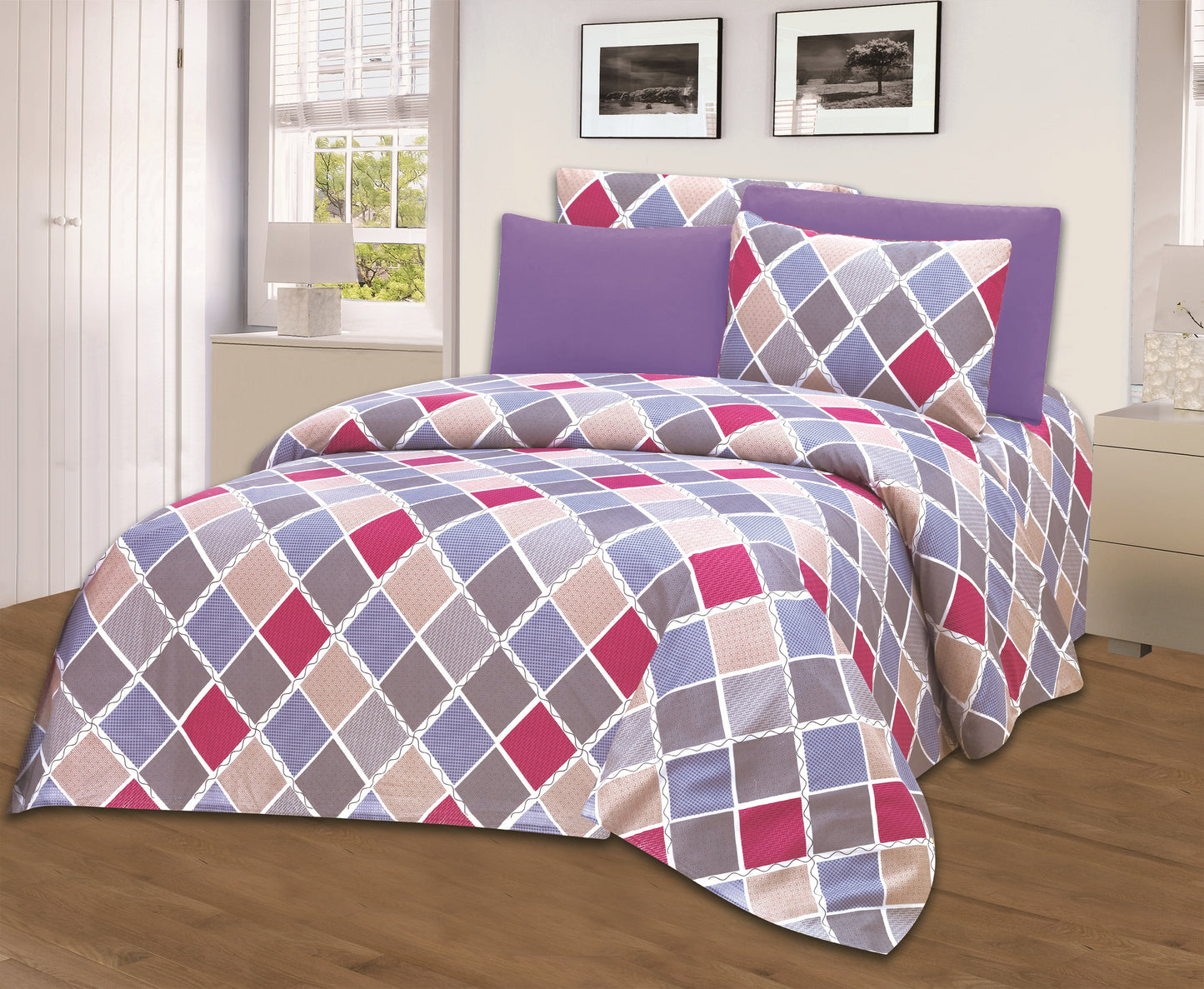 Juego de sábanas estampadas Hotel Dreams de la serie 1800 – Sábanas de lujo extrasuaves (4-6 piezas)