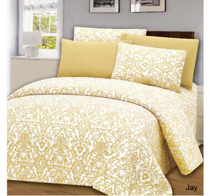 Juego de sábanas estampadas Hotel Dreams de la serie 1800 – Sábanas de lujo extrasuaves (4-6 piezas)