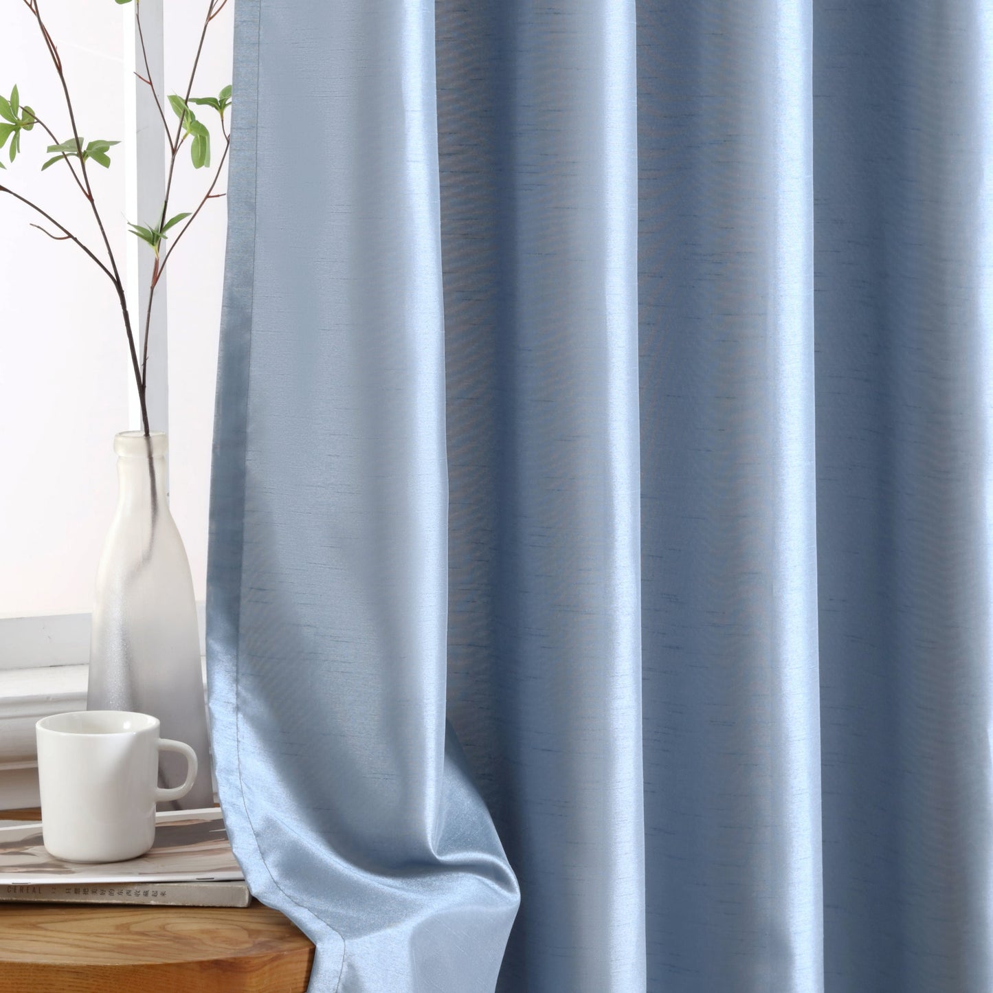 Jefferson Faux Silk Grommet Curtain Panels