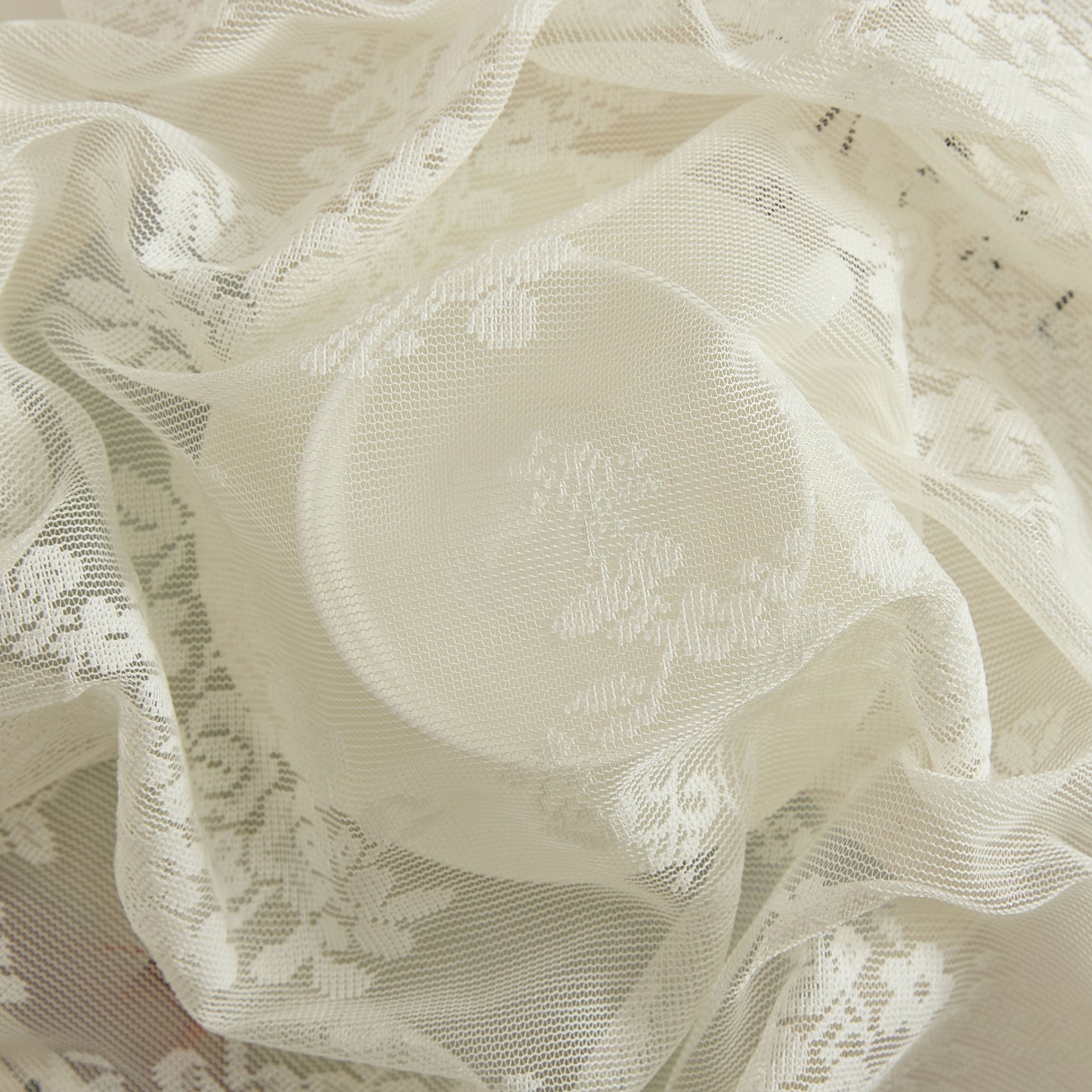 Jolene Floral Sheer Rod Pocket Lace Tiers