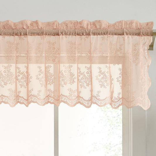Jolene Floral Sheer Rod Pocket Valance