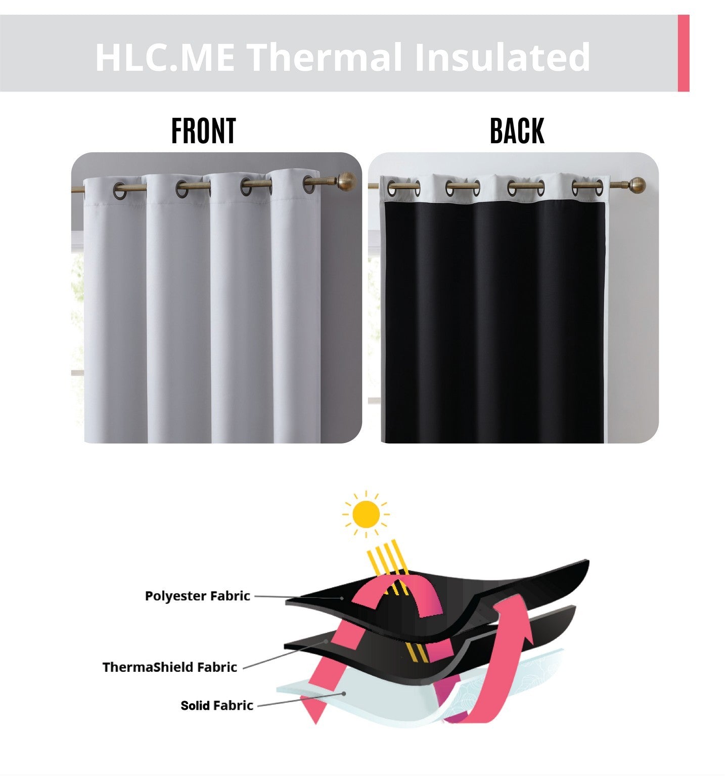 Laurance 100% Blackout Grommet Curtain Panels