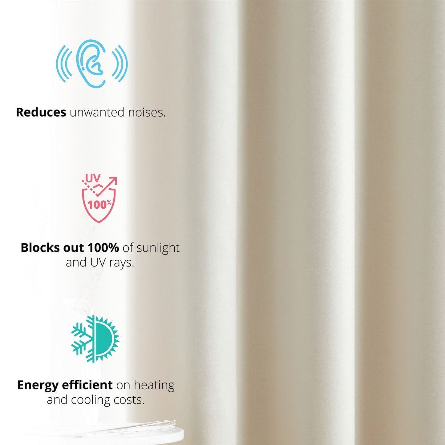 Laurance 100% Blackout Grommet Curtain Panels
