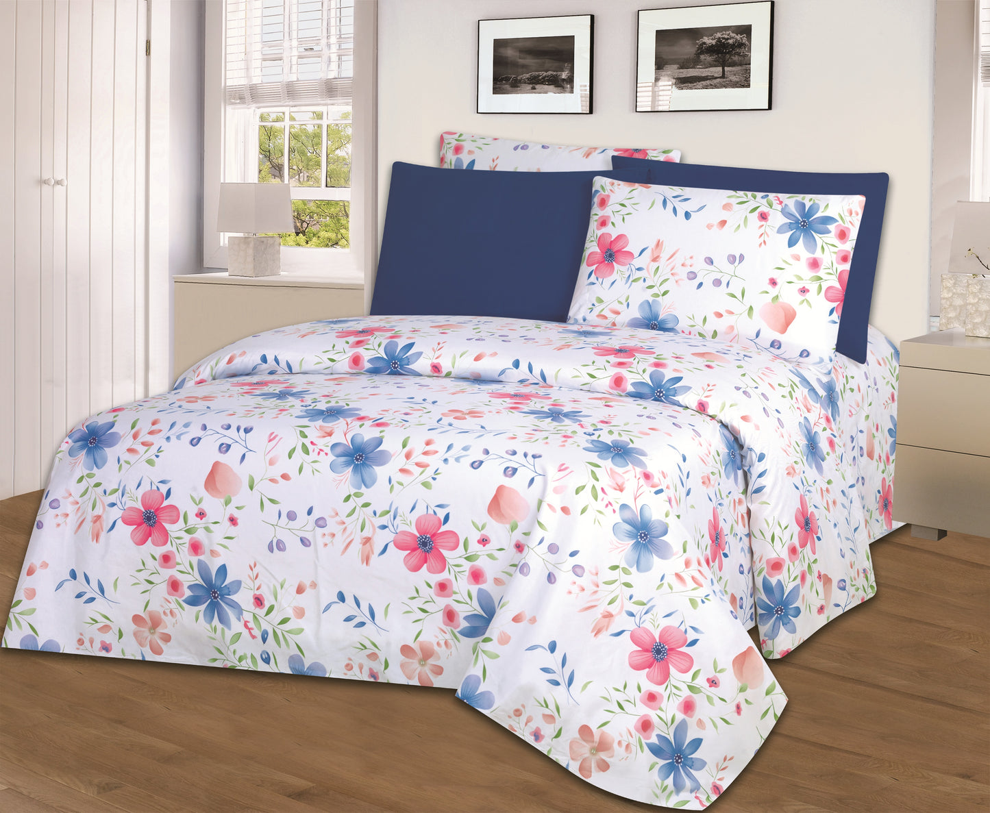 Juego de sábanas estampadas Hotel Dreams de la serie 1800 – Sábanas de lujo extrasuaves (4-6 piezas)