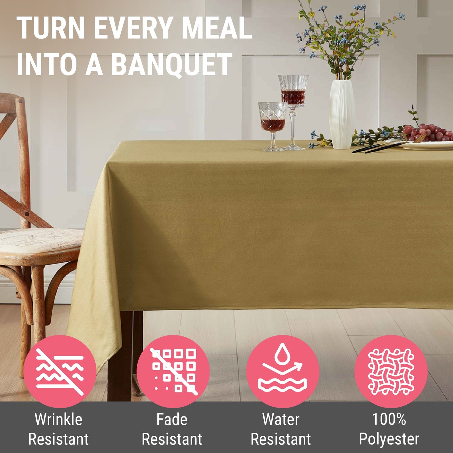 Lincoln Striped Tablecloth