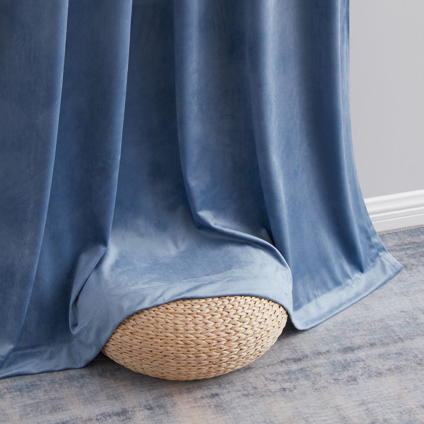 Lopez Velvet Back Tab Rod Pocket Room Darkening Curtain Panels