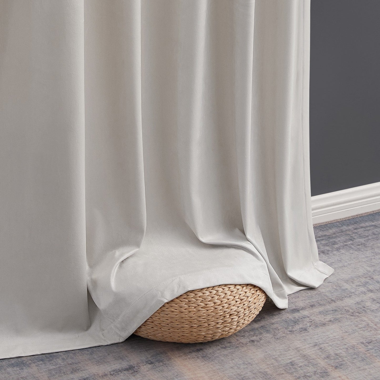 Lopez Velvet Back Tab Rod Pocket Room Darkening Curtain Panels