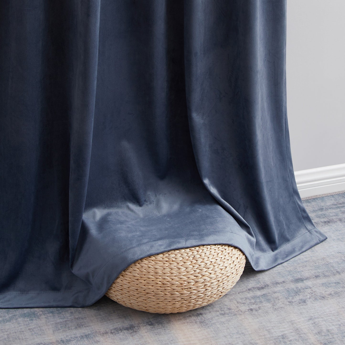 Lopez Velvet Back Tab Rod Pocket Room Darkening Curtain Panels