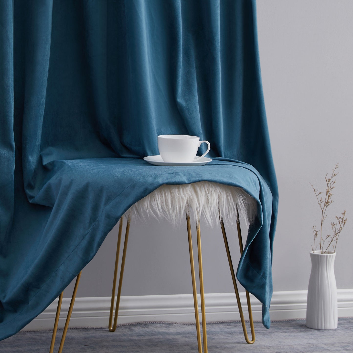 Sawyer Velvet Grommet Room Darkening Curtain Panels