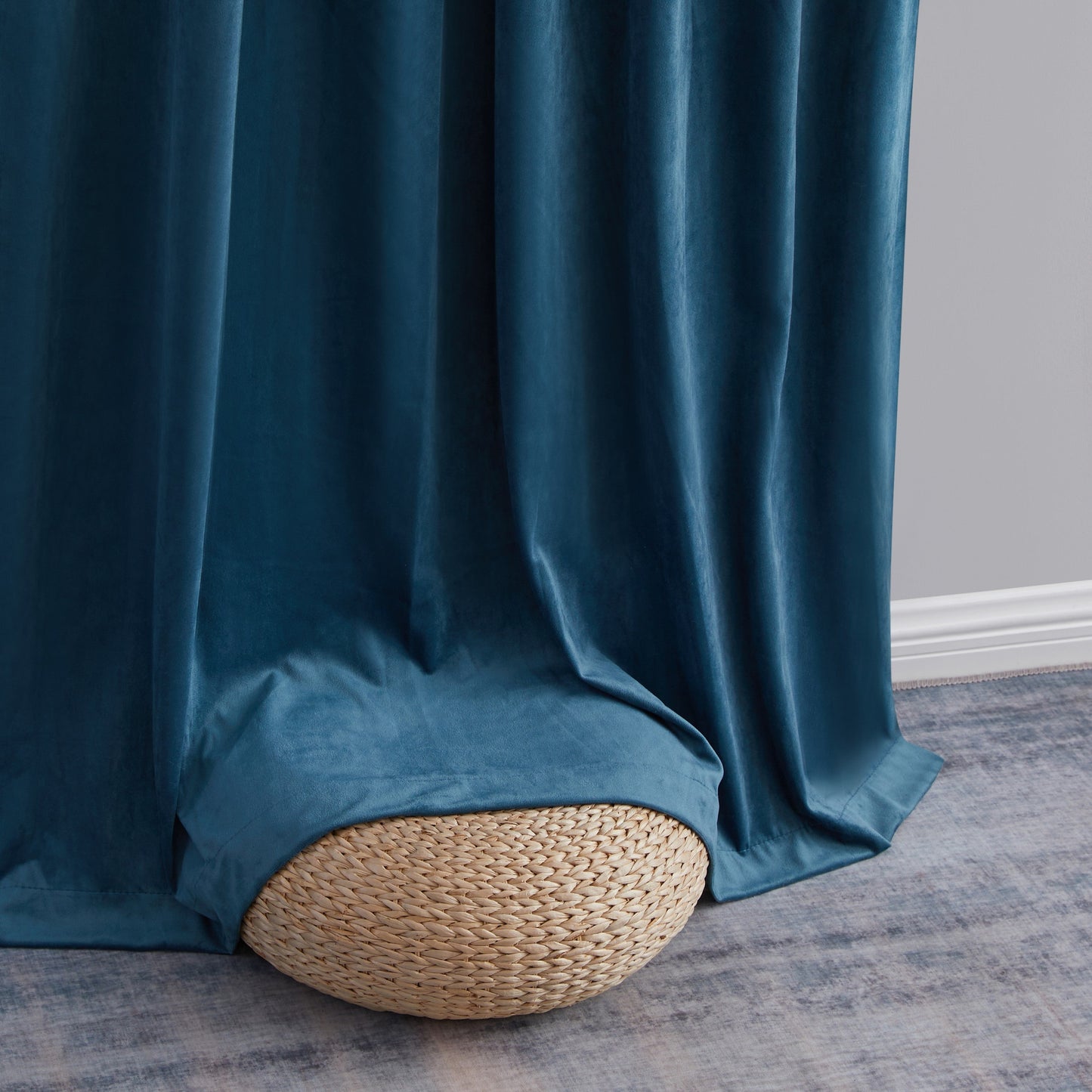 Lopez Velvet Back Tab Rod Pocket Room Darkening Curtain Panels