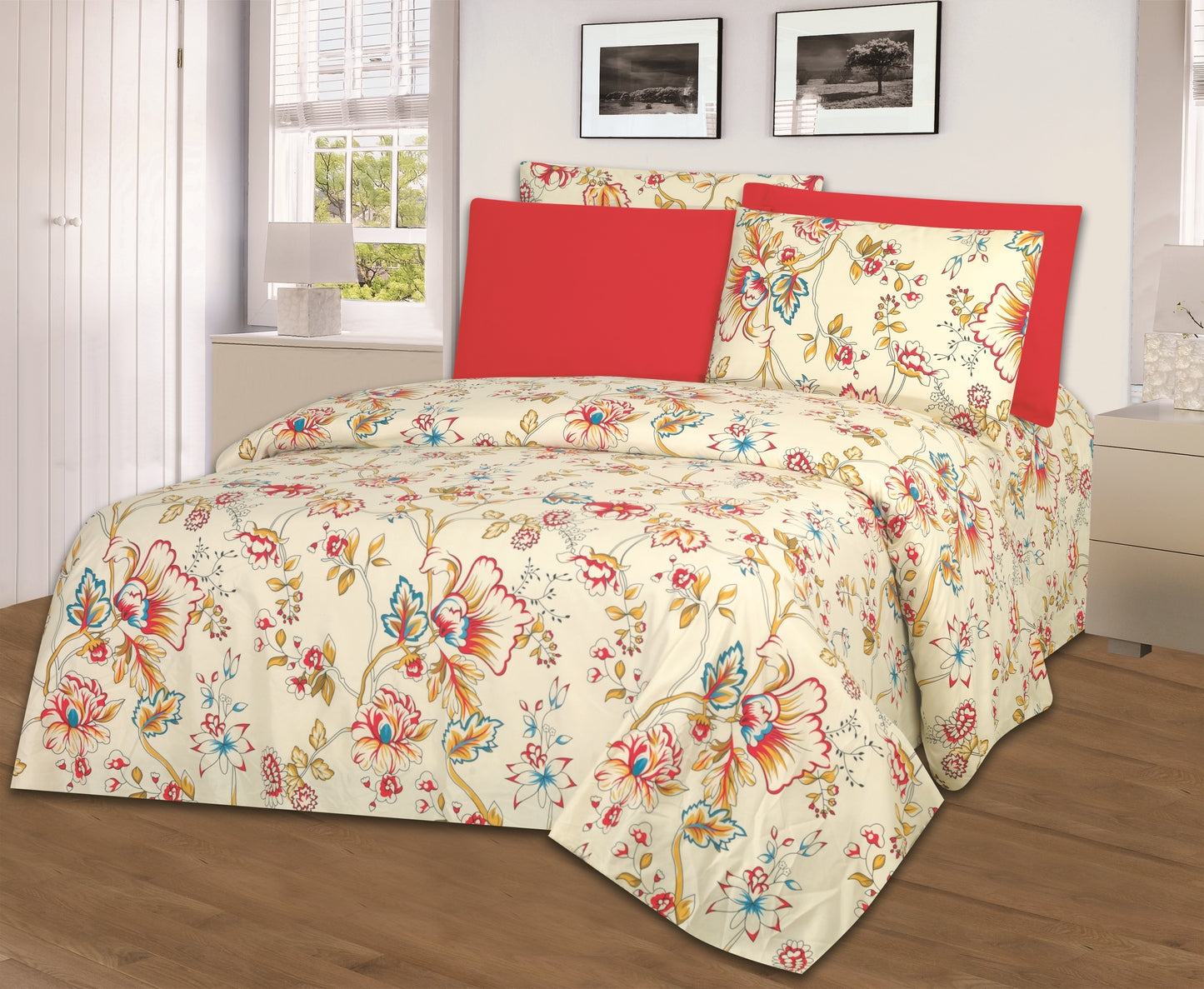 Juego de sábanas estampadas Hotel Dreams de la serie 1800 – Sábanas de lujo extrasuaves (4-6 piezas)