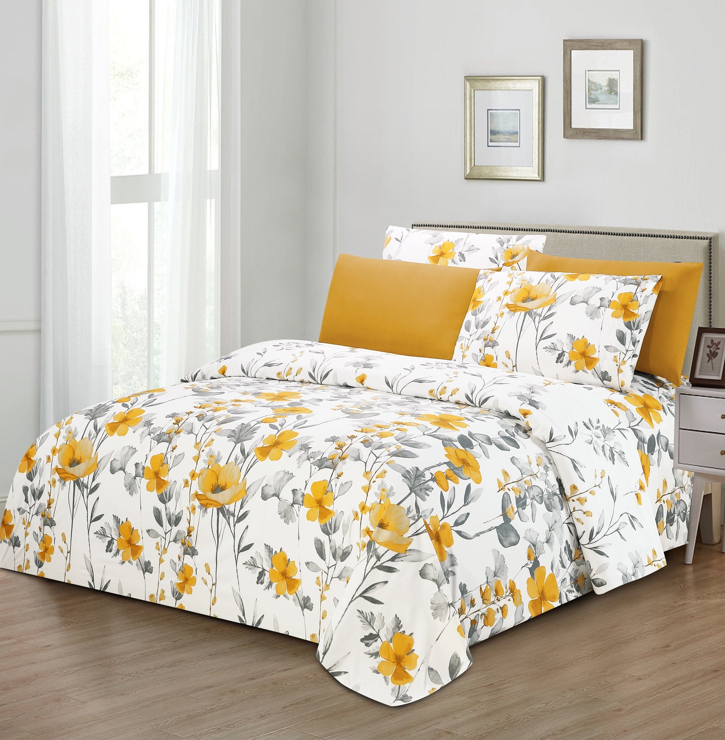 Juego de sábanas estampadas Hotel Dreams de la serie 1800 – Sábanas de lujo extrasuaves (4-6 piezas)