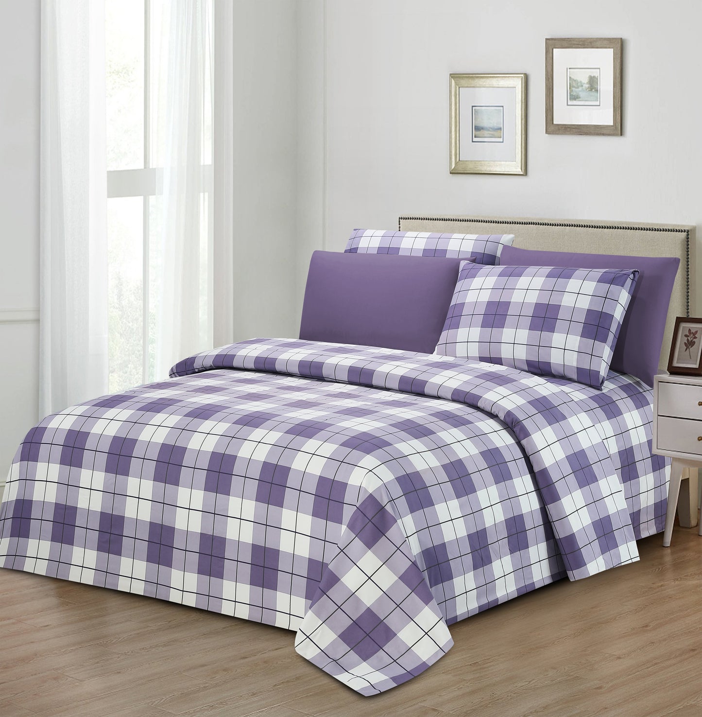Juego de sábanas estampadas Hotel Dreams de la serie 1800 – Sábanas de lujo extrasuaves (4-6 piezas)