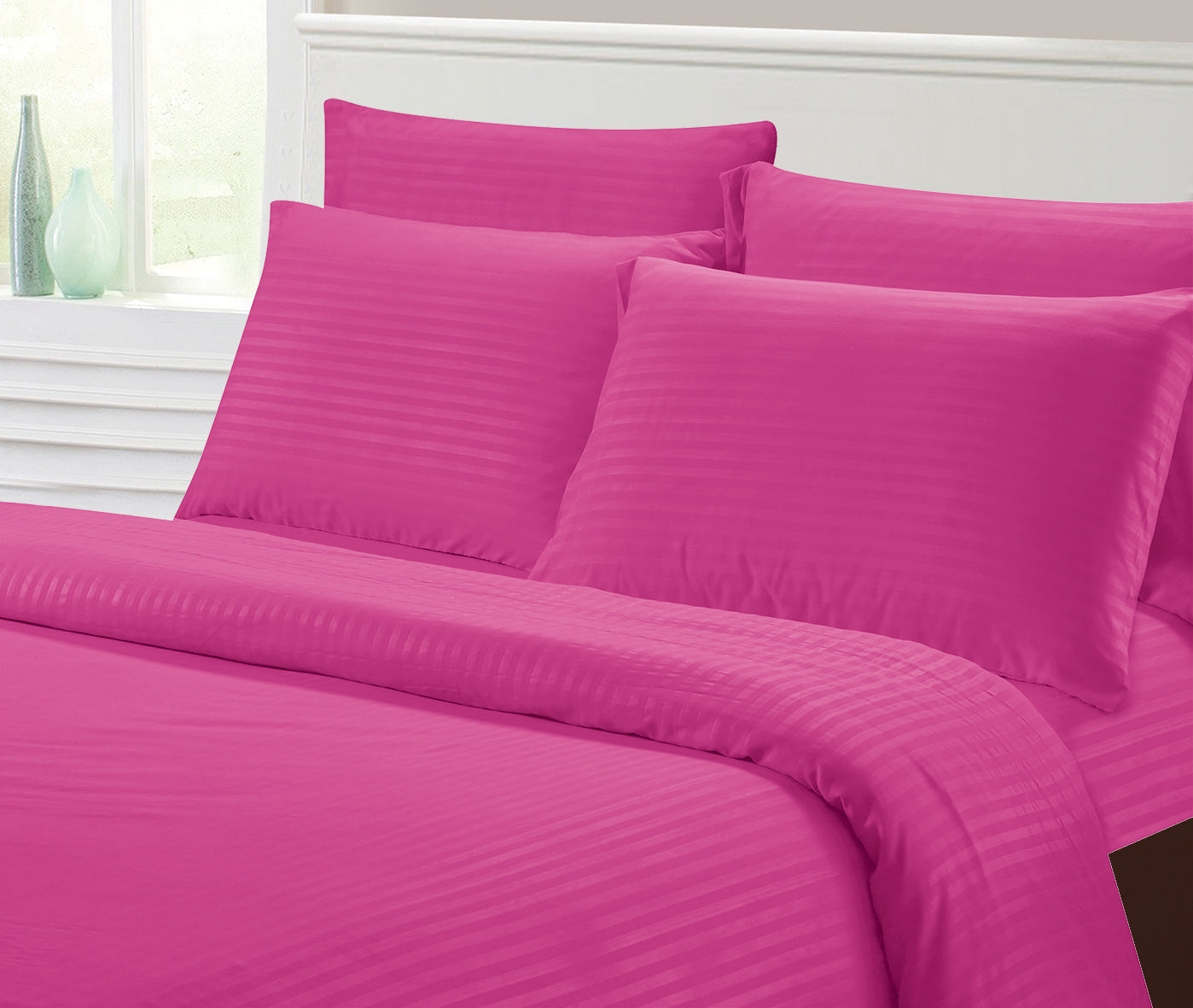 Hotel Collection 1800 Super Soft & Wrinkle Free Luxurious Stripe (4-6) Piece Sheet Set
