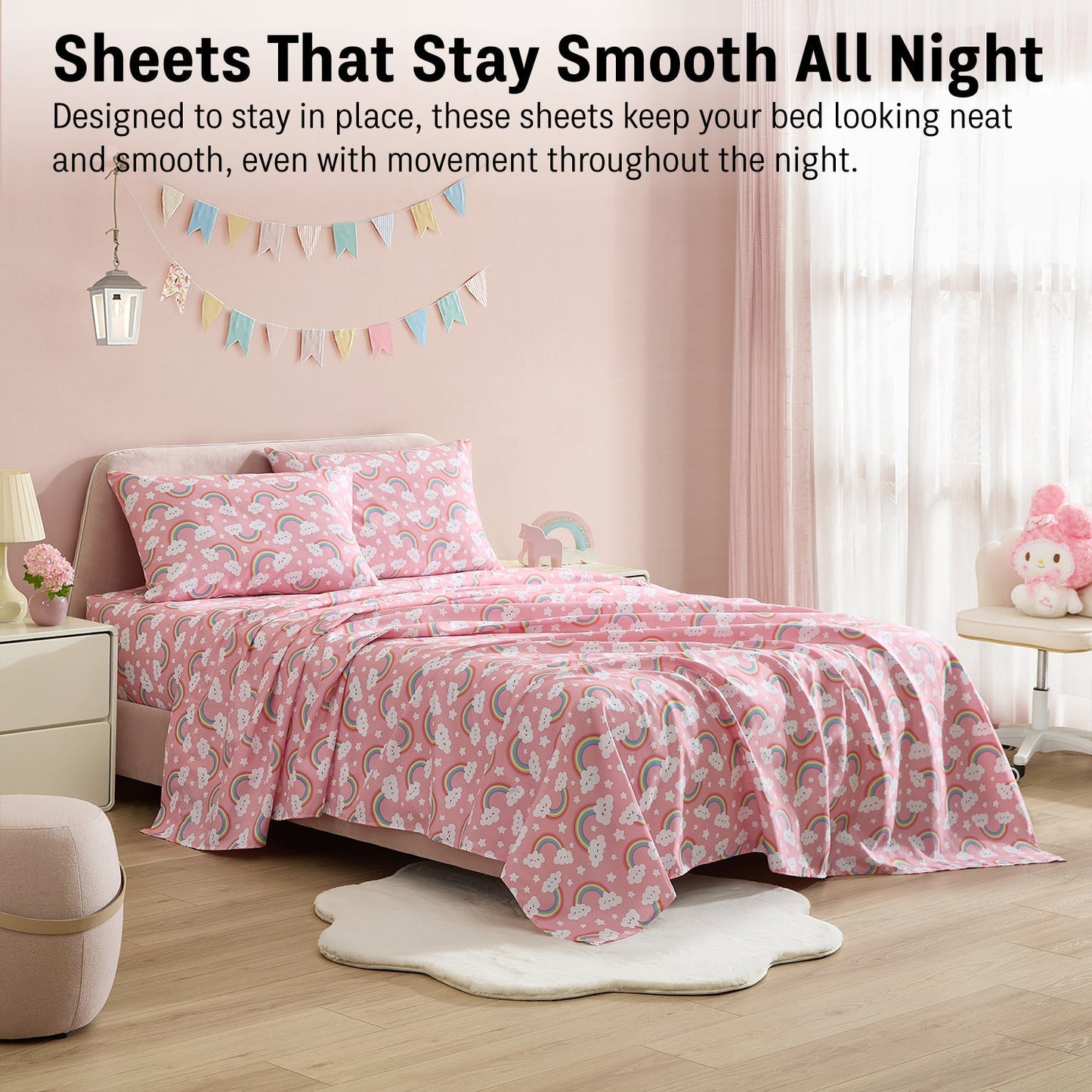 Rainbow Girls Kids Bed Sheets