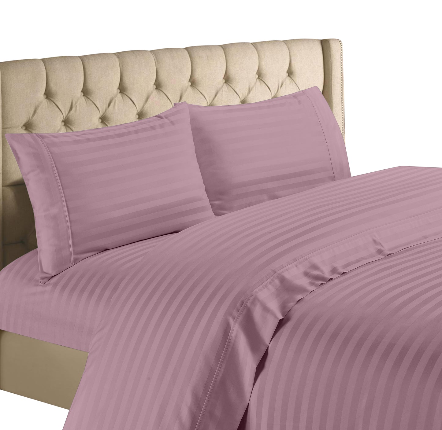 Hampton Collection 1200 Thread Count 100% Cotton Egyptian Quality Deep Pocket Stripe Sheet Set