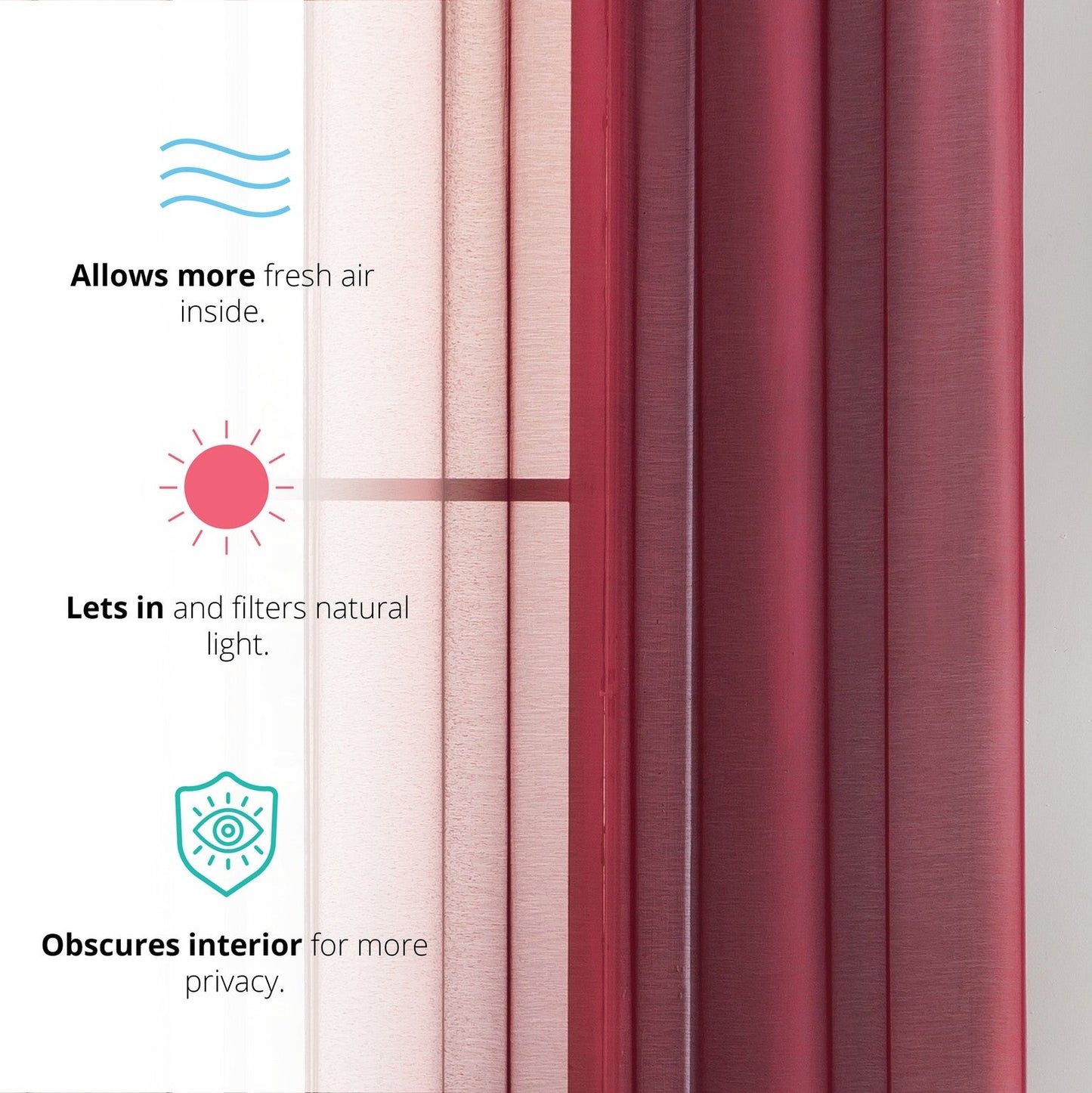 Victoria Semi-Sheer Grommet Curtain Panels