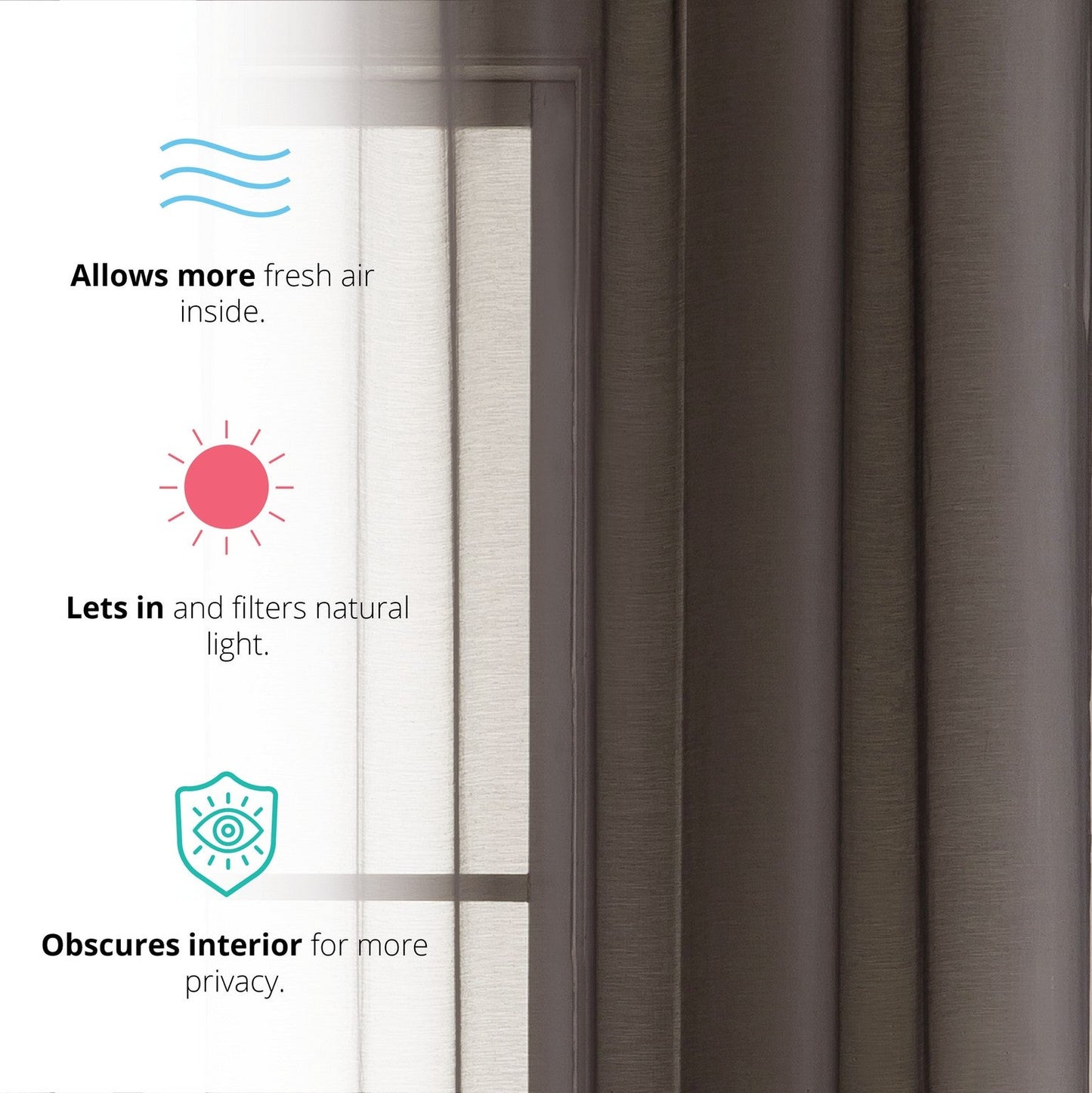 Victoria Semi-Sheer Grommet Curtain Panels