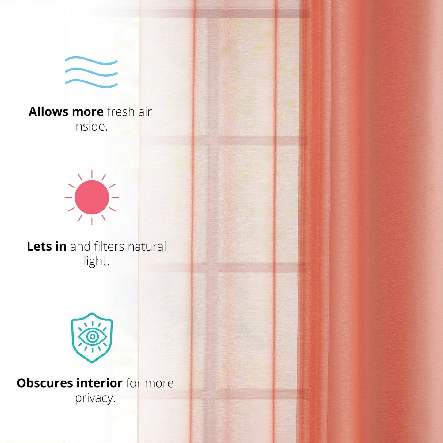 Victoria Semi-Sheer Grommet Curtain Panels