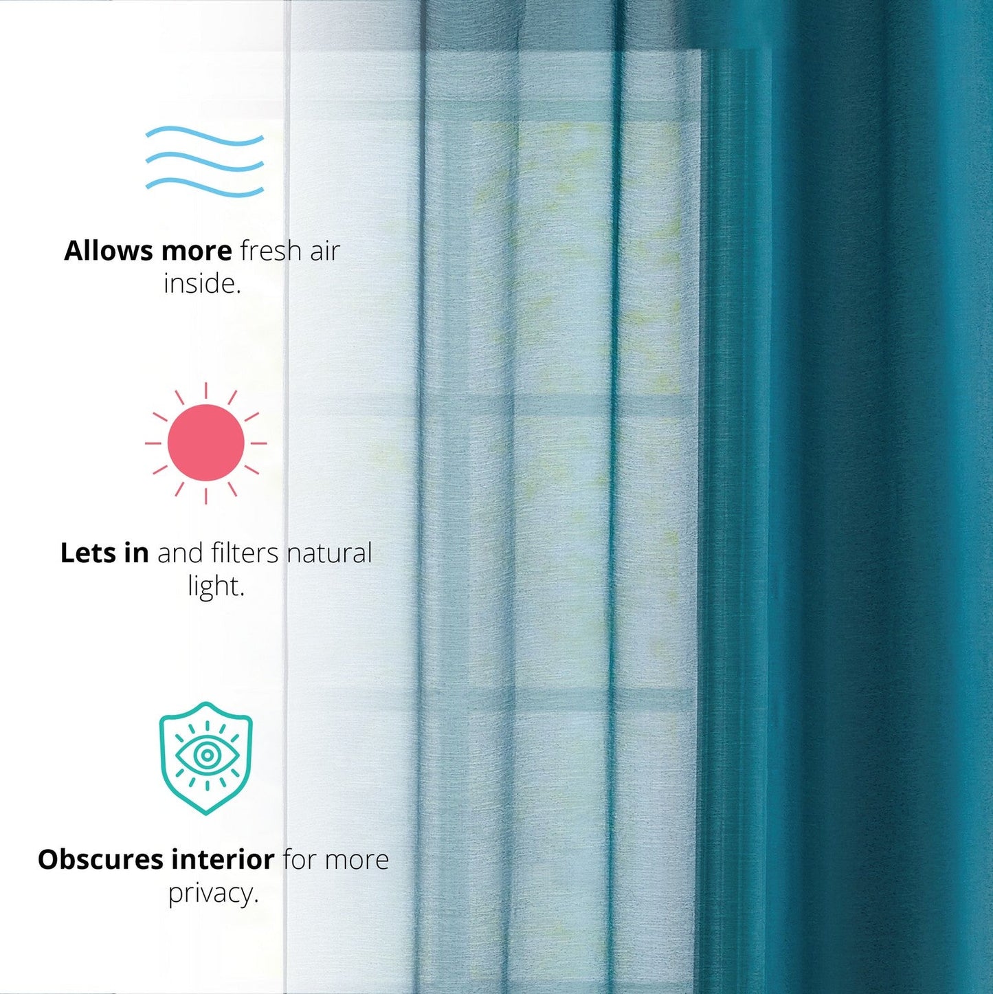 Victoria Semi-Sheer Grommet Curtain Panels
