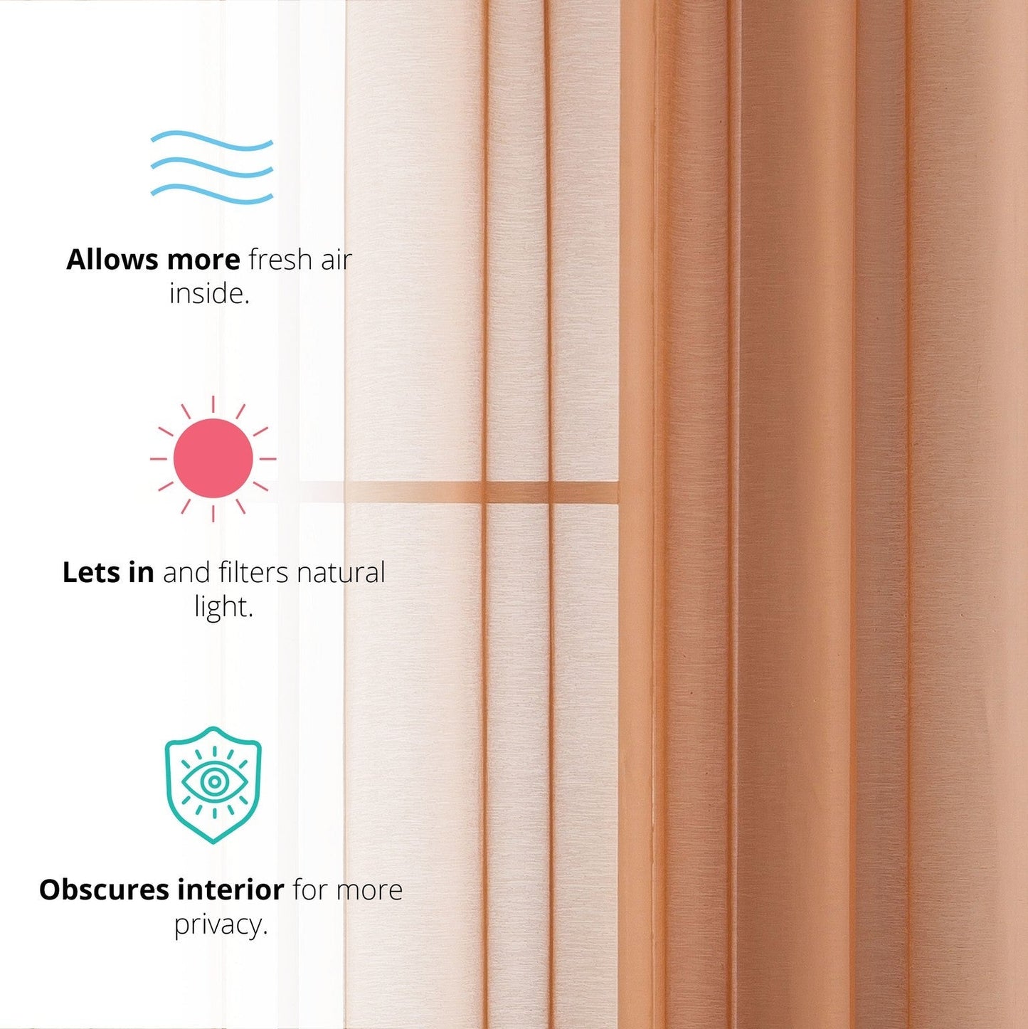 Victoria Semi-Sheer Grommet Curtain Panels
