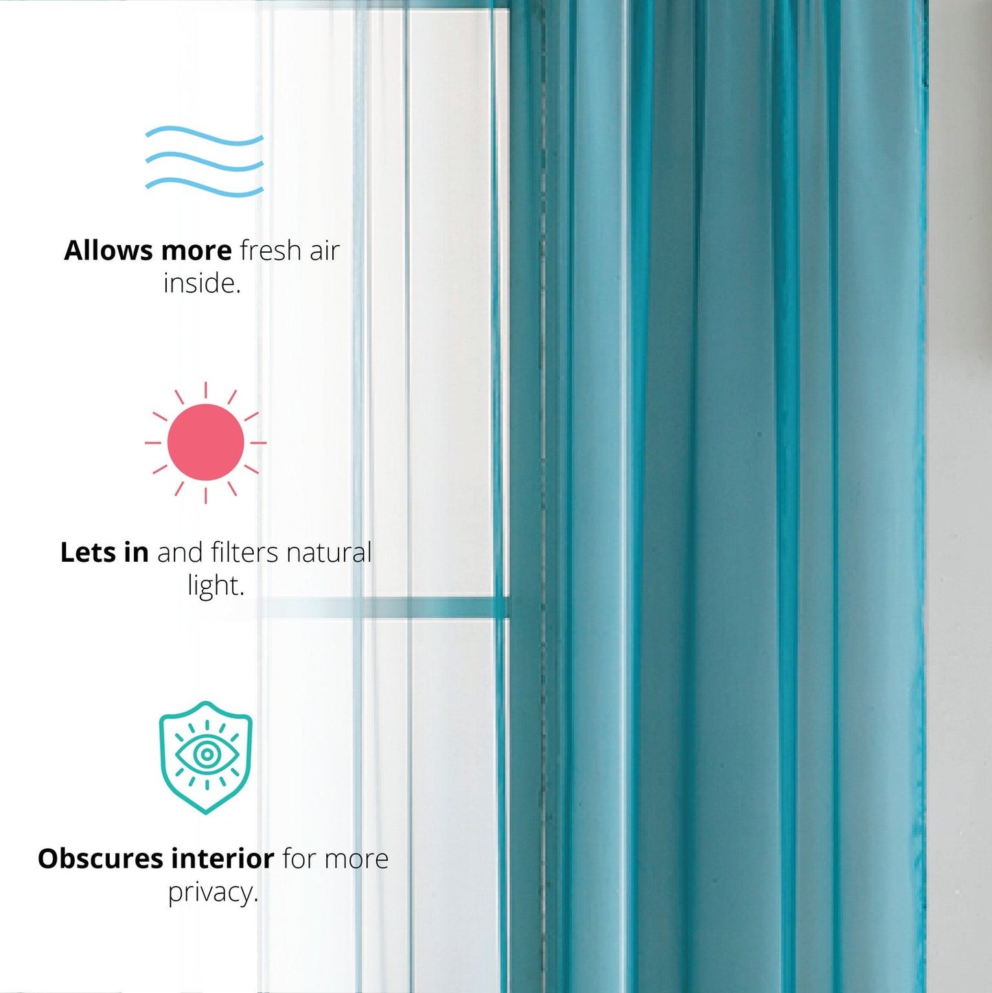 Lucento Sheer Voile Rod Pocket Curtain Panels