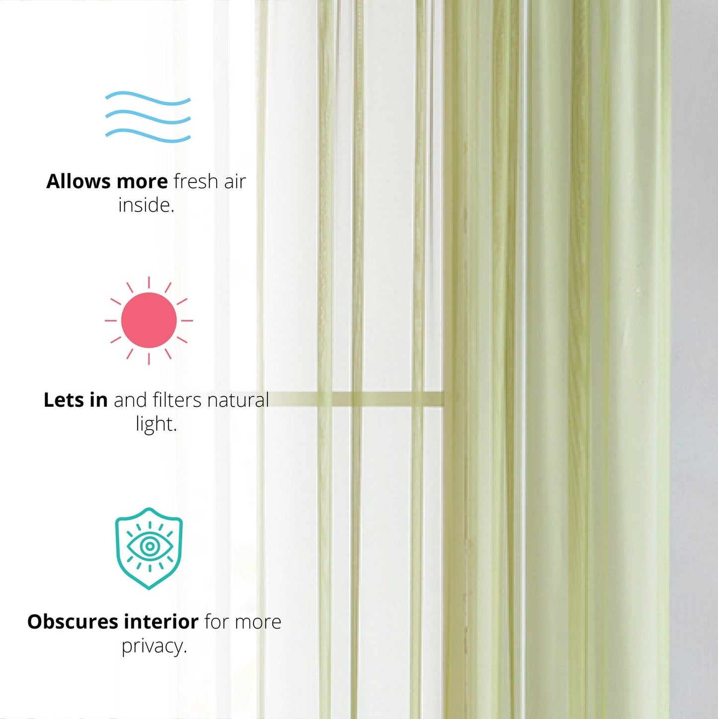 Lucento Sheer Voile Rod Pocket Curtain Panels
