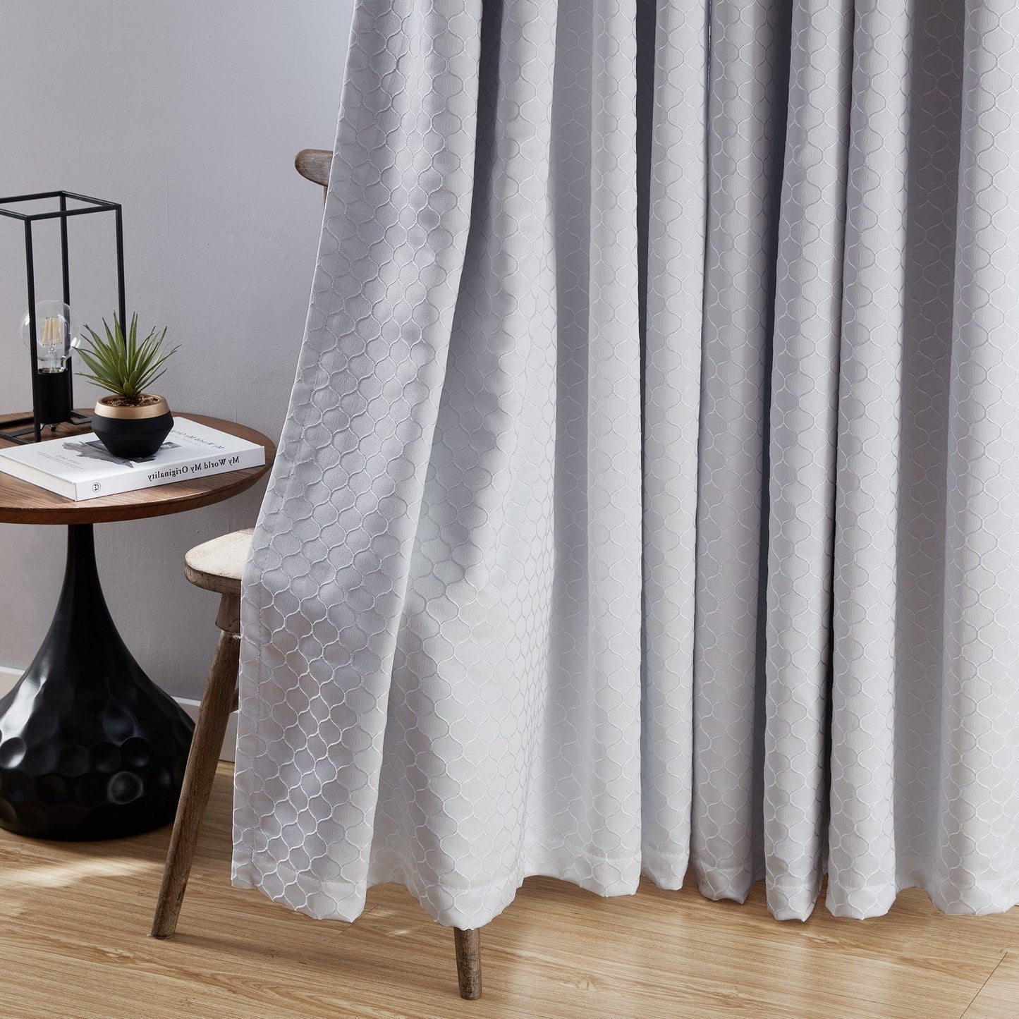 Siena Geometric 100% Blackout Grommet Curtains