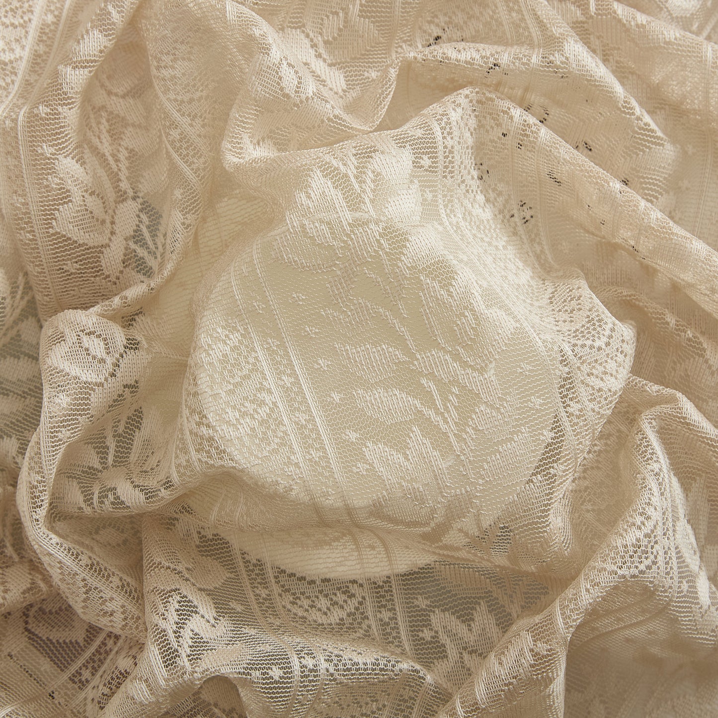Sophia Floral Sheer Rod Pocket Lace Swags