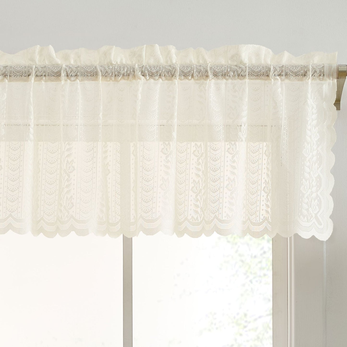 Sophia Floral Sheer Rod Pocket Valance