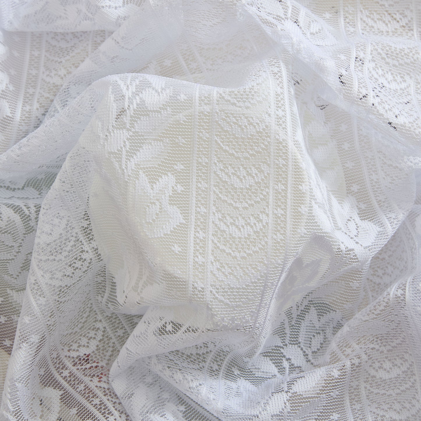 Sophia Floral Sheer Rod Pocket Lace Swags